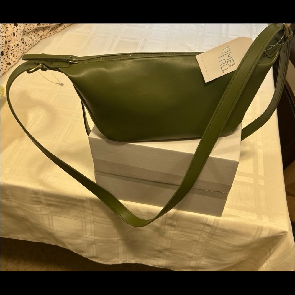 Time and Tru Olive Crossbody Bag